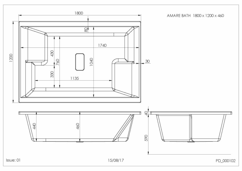 Amare Superdeep Technical Drawing