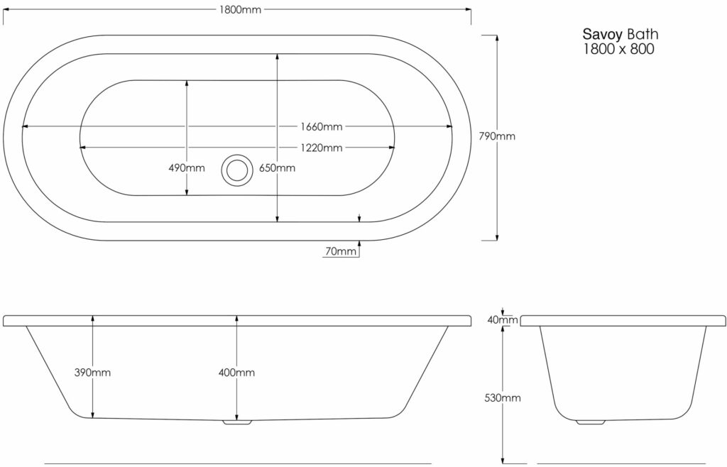 Savoy 1800×800 Technical Drawing