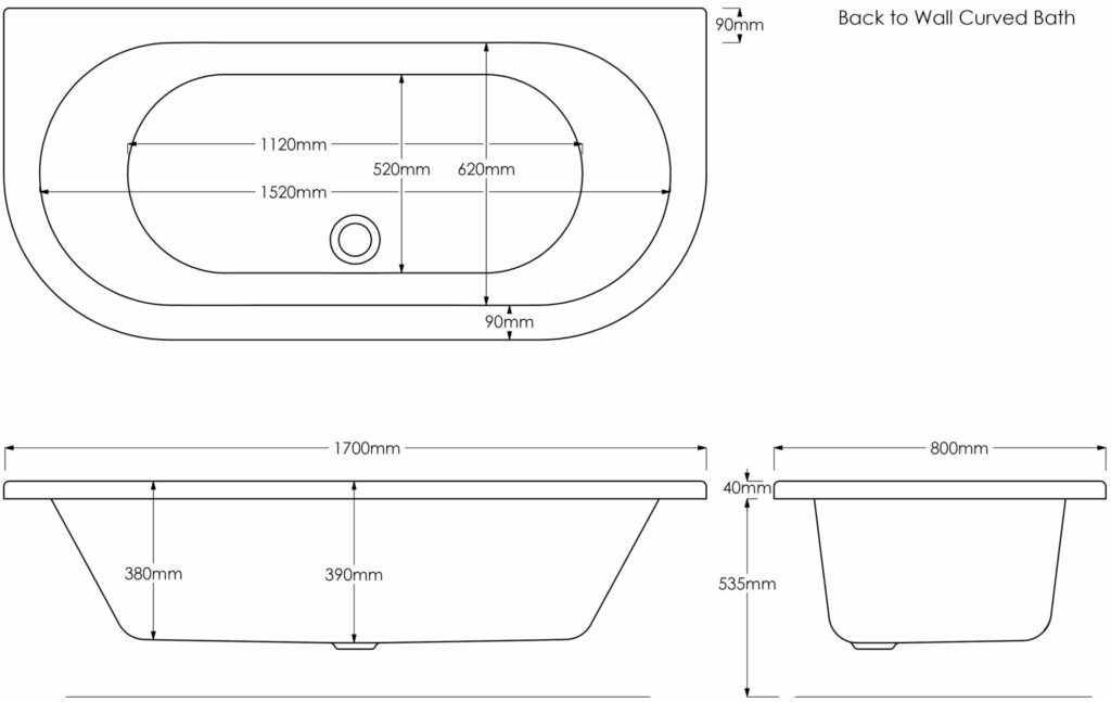 D-Shaped Technical Drawing