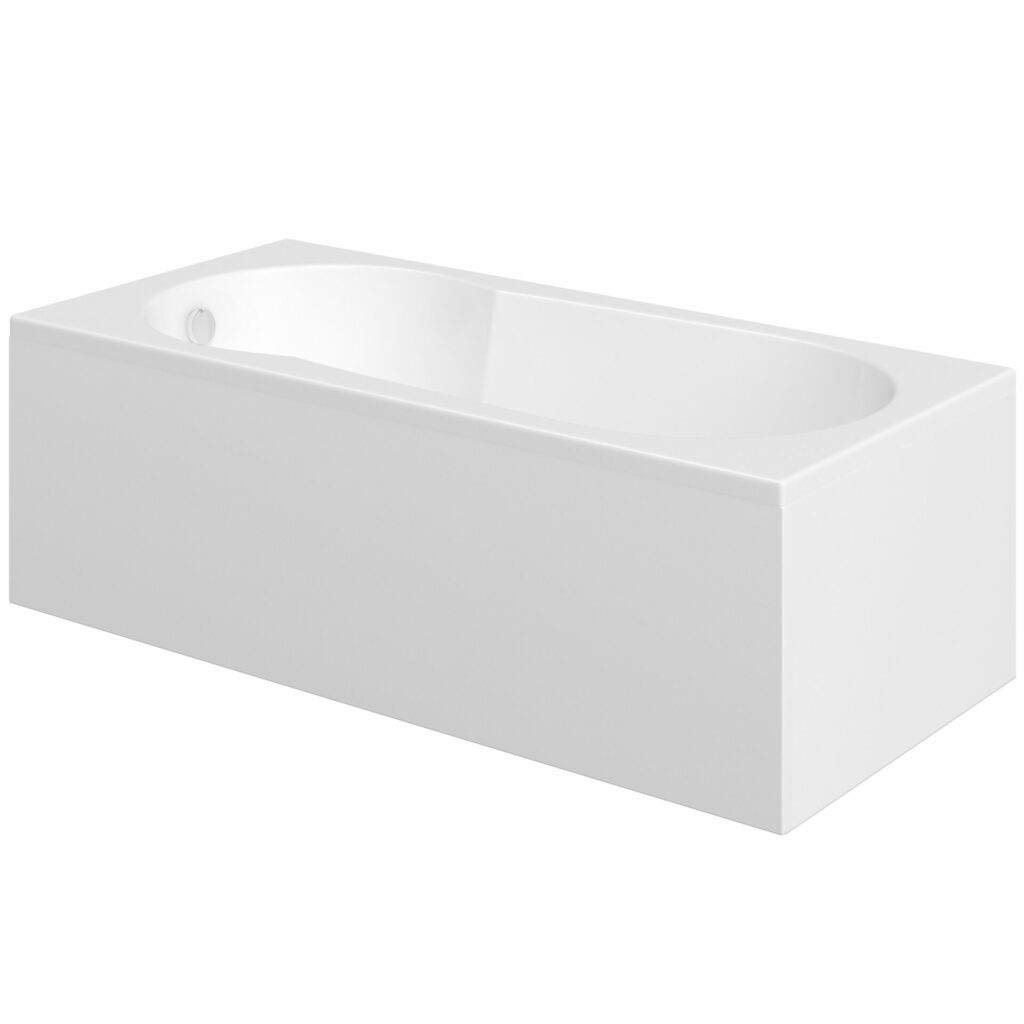 Keyhole Bath with Flat Bath Panel 3/4 View