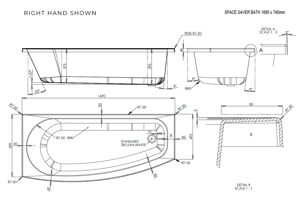 Space Saver RH Technical Drawing 2