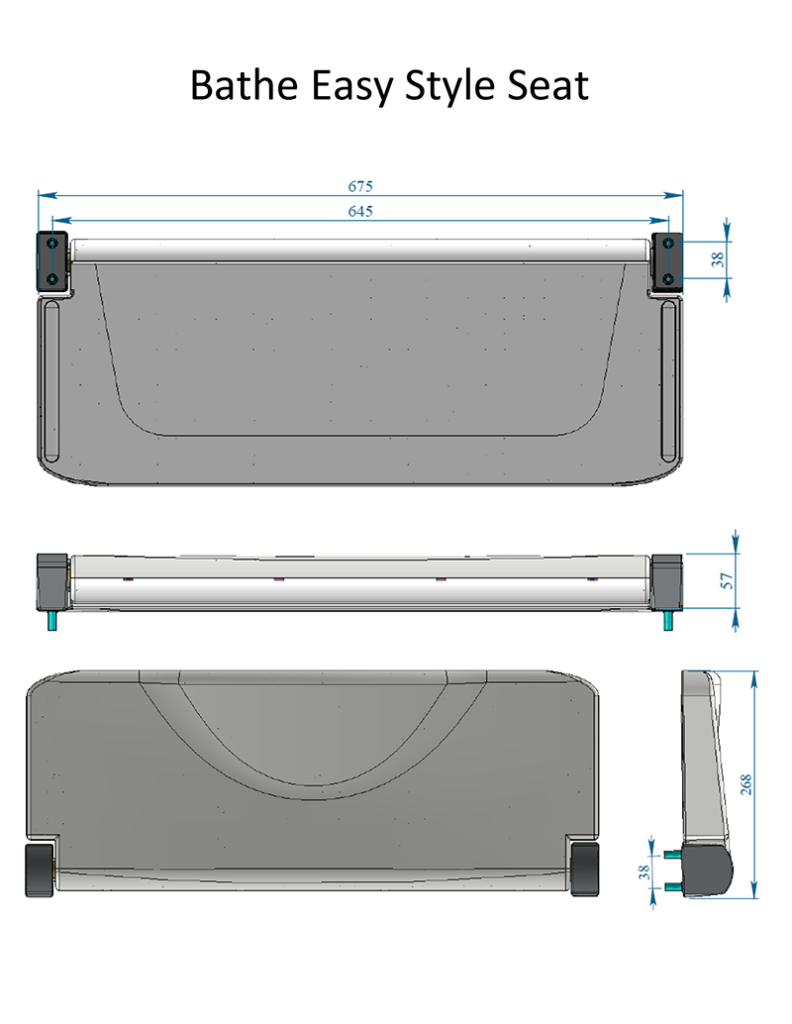 Style Bath Seat Technical Drawing