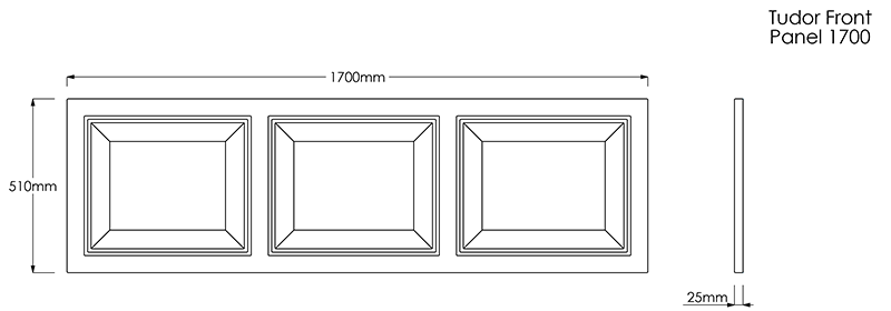 Tudor Front Technical Drawing