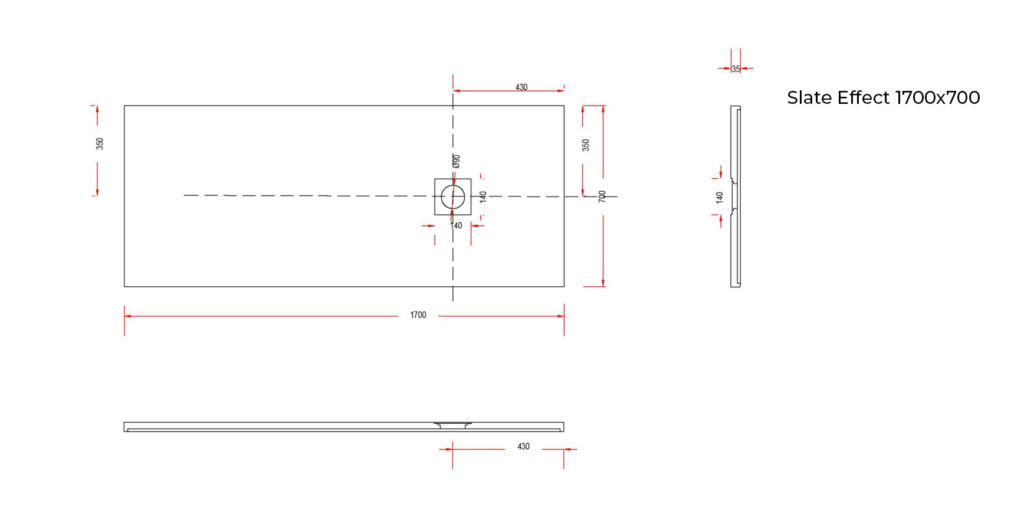 Slate Effect 1700×700 Technical Drawing