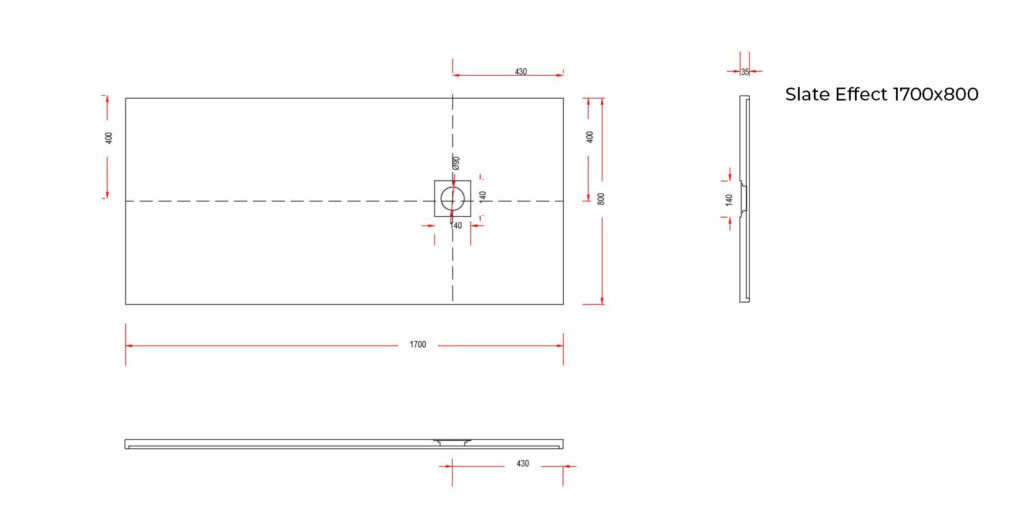 Slate Effect 1700×800 Technical Drawing