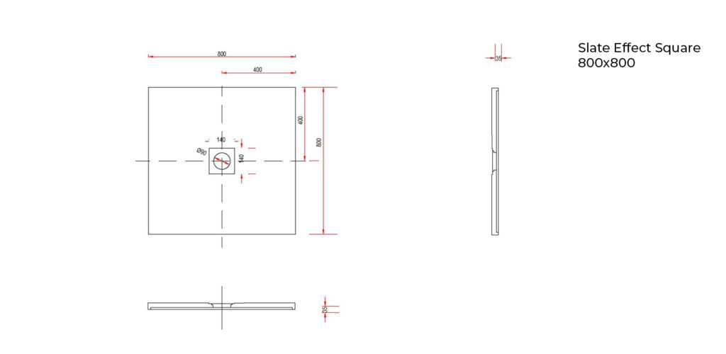 Slate Effect 800×800 Technical Drawing