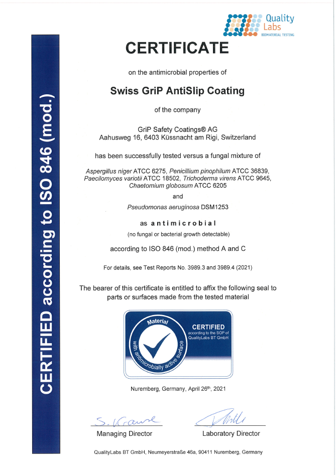 Simply No Slip powered by SWISSGriP – ISO 846